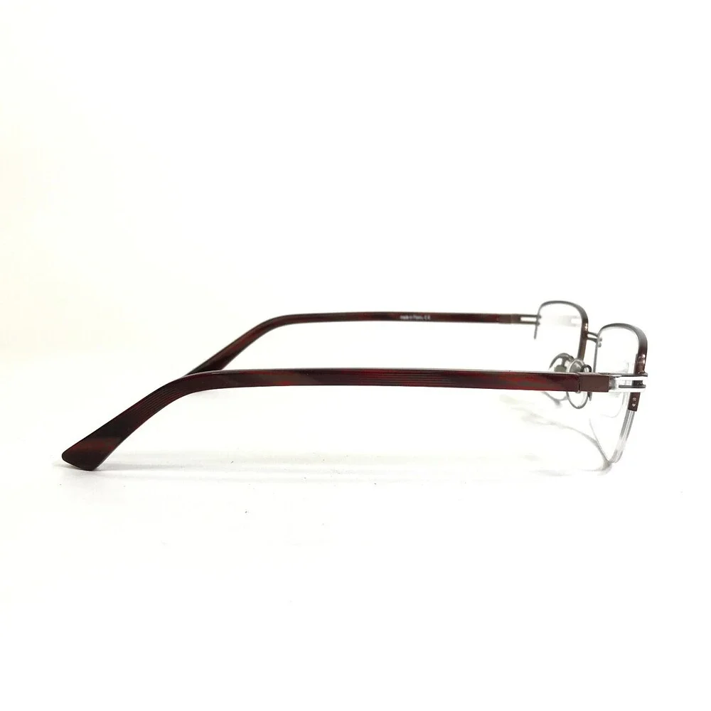 Augar Eyeglasses Frames 195 COL 106 Grey Red 22KT GP Gold Plated 56-18-135